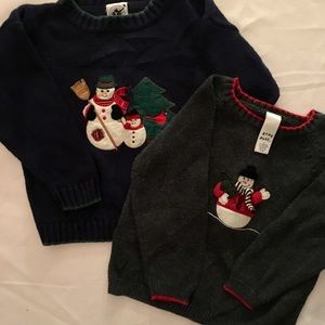 Boy’s Size 4T Set of Snowman Sweaters GUC